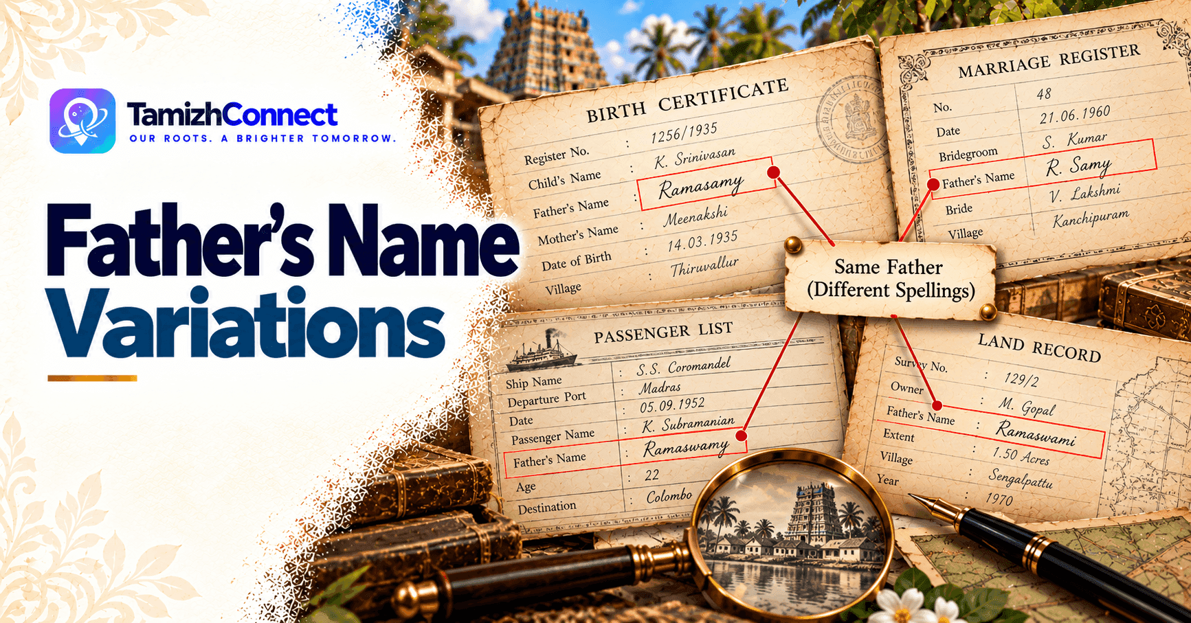 Father’s Name Variations in Tamil Family Records: A Working Guide