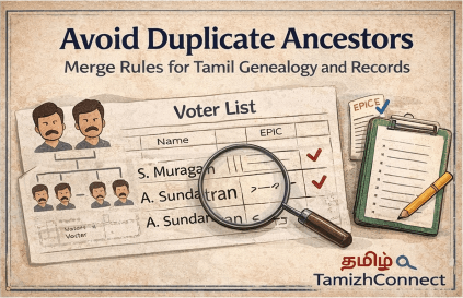 Avoid Duplicate Ancestors in Tamil Genealogy