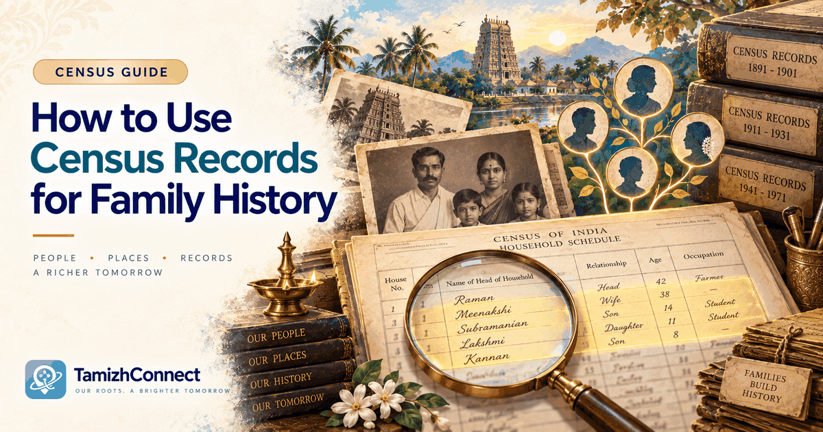 How to Look Up Census Records for Tamil Family History