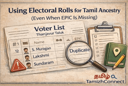 Electoral Rolls for Tamil Ancestry