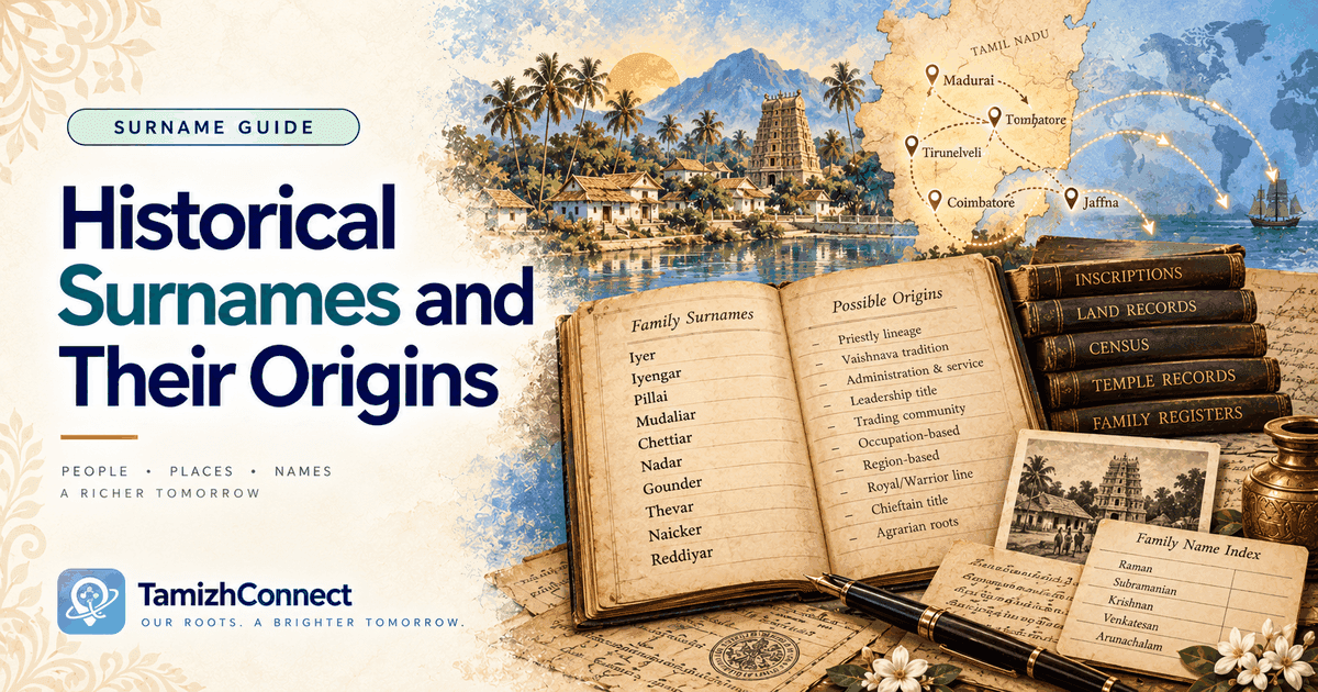 Historical Surnames on Tamil Families