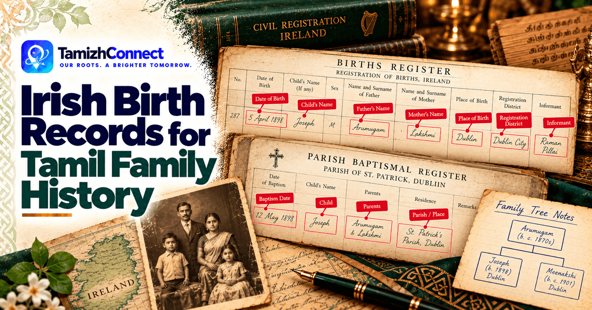 Irish Birth Records for Tamil Catholic Families