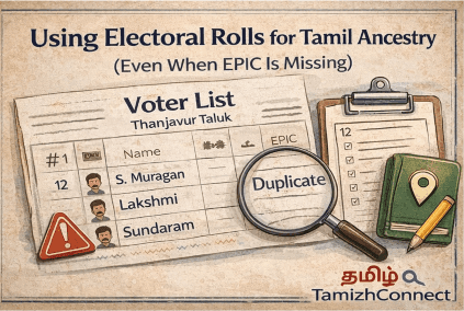 Using Electoral Rolls for Tamil Ancestry Research
