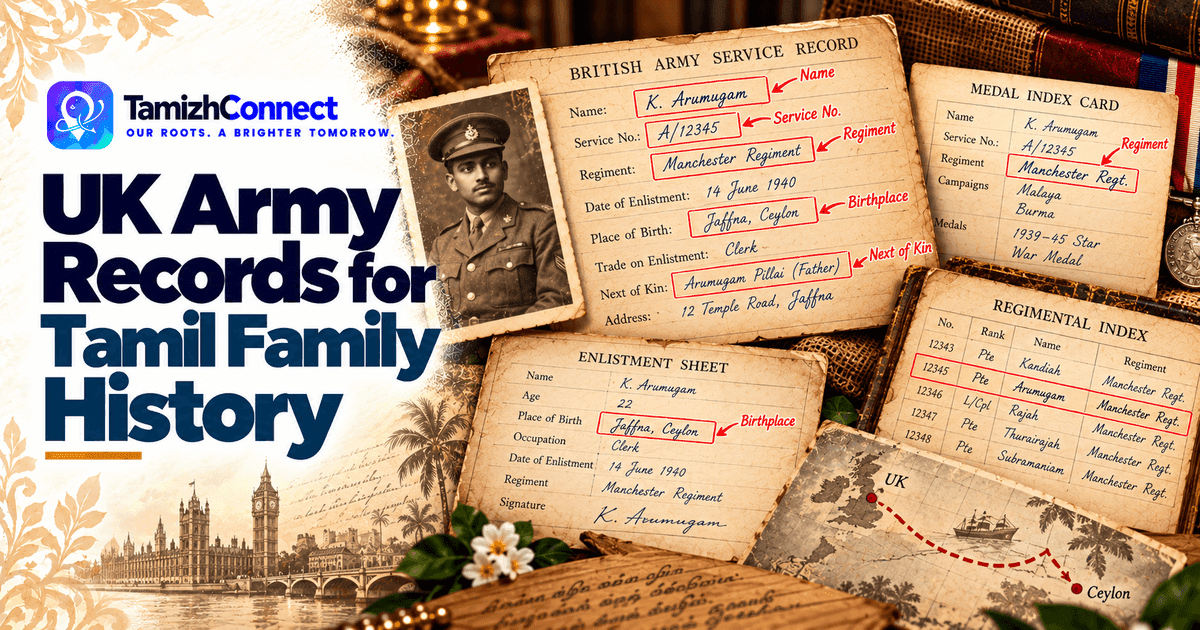 UK Army Records for Tamil Family History