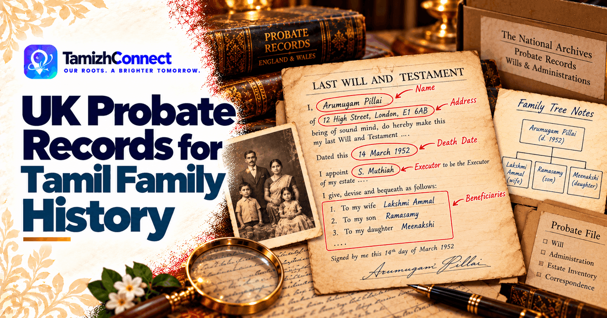 UK Probate Records for Tamil Family History