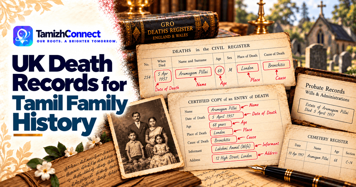 United Kingdom Death Records for Tamil Family History
