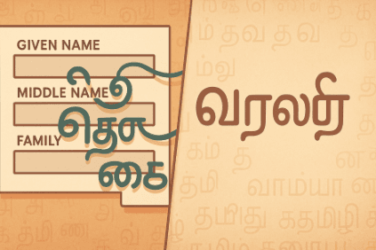 western forms vs tamil names en
