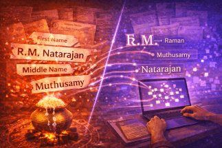 western forms vs tamil names ta