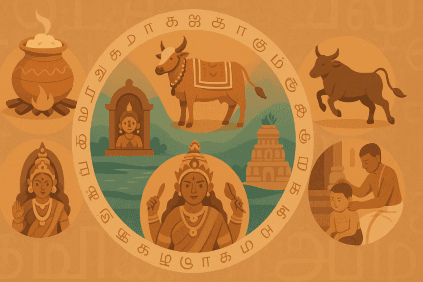 ritual anchors ven pongal mattu pongal jallikattu mariamman periyachi meenakshi adiperukku temple tonsure en