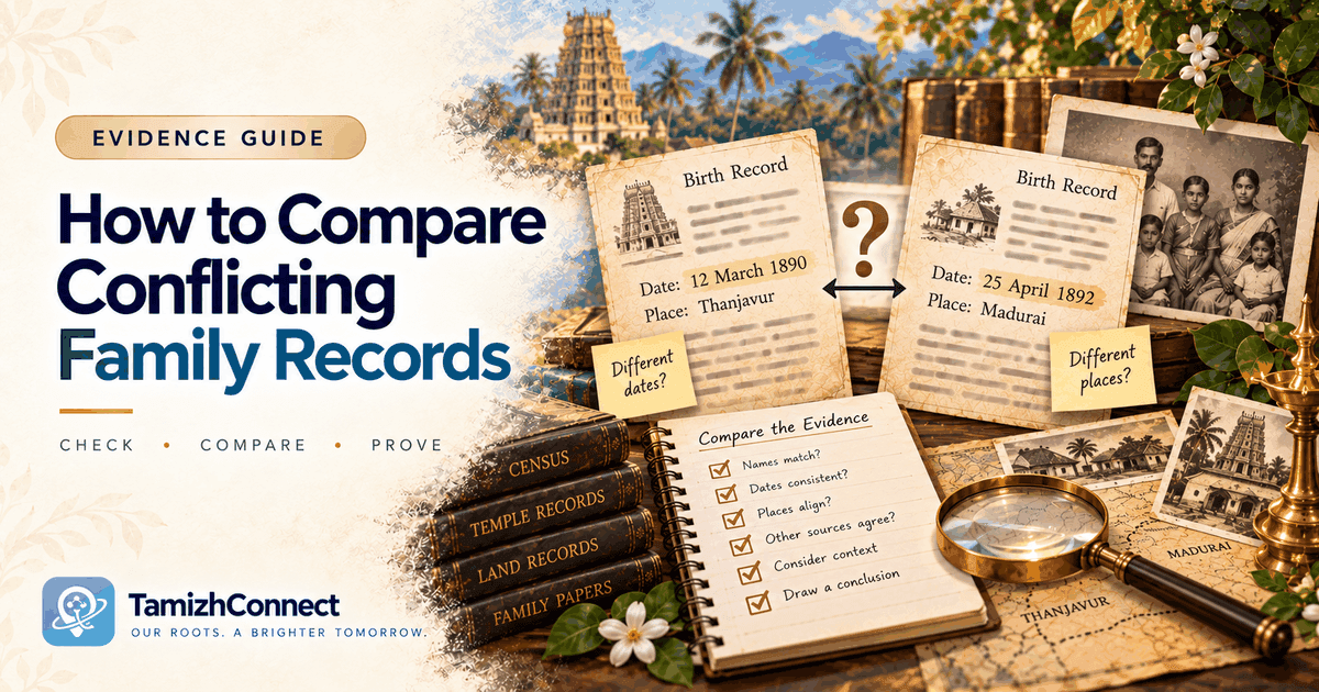 how to compare conflicting family records en