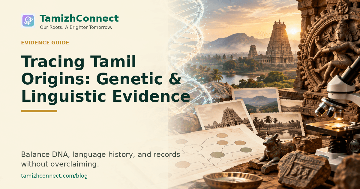 tracing tamil origins genetic linguistic evidence en