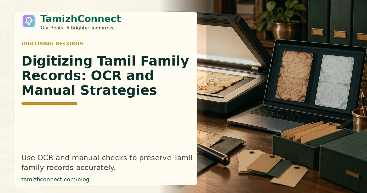 digitizing tamil family records ocr manual strategies en