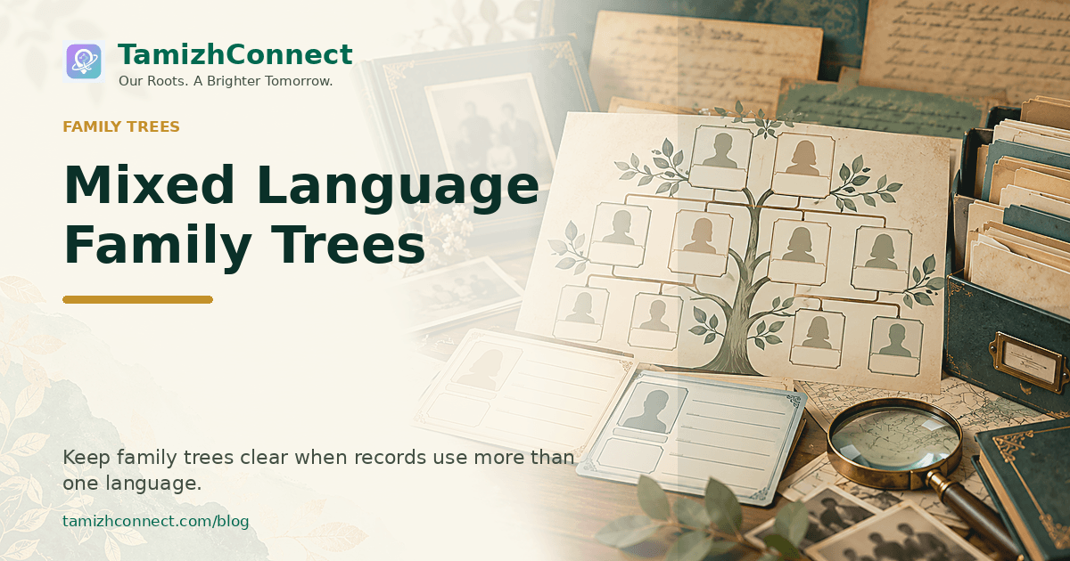 mixed language family trees