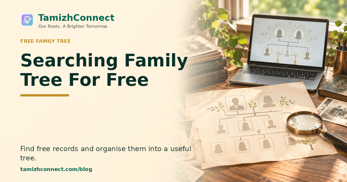 searching family tree for free en
